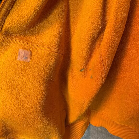 Nike Men Y2K Older Brother Just Do It Full Zip Fleece Hooded Orange Jacket XL - Picture 12 of 16